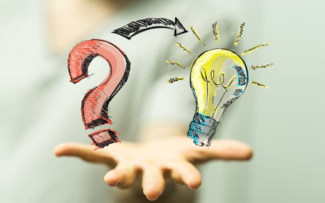 ハテナから電球マークに変わる画像